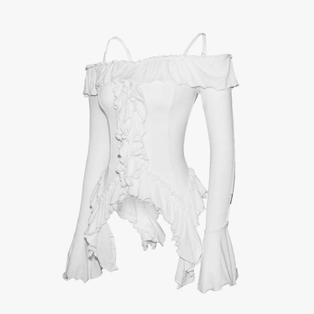 トップス THEREDTHREAD S ruffle trim tops