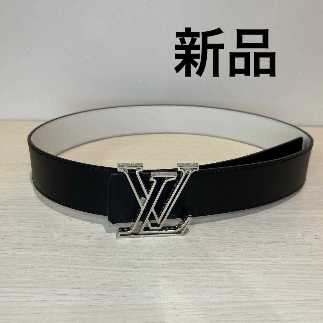 ルイヴィトン　新品ベルトLVバックル　リバーシブル　ホワイト　ブラック