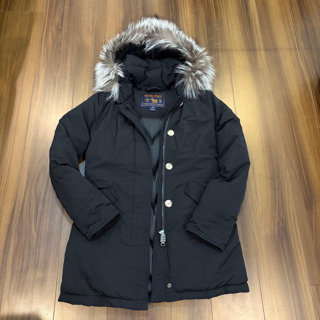 ウールリッチ　WOOLRICH ダウンジャケット 黒 ファー付き　XS