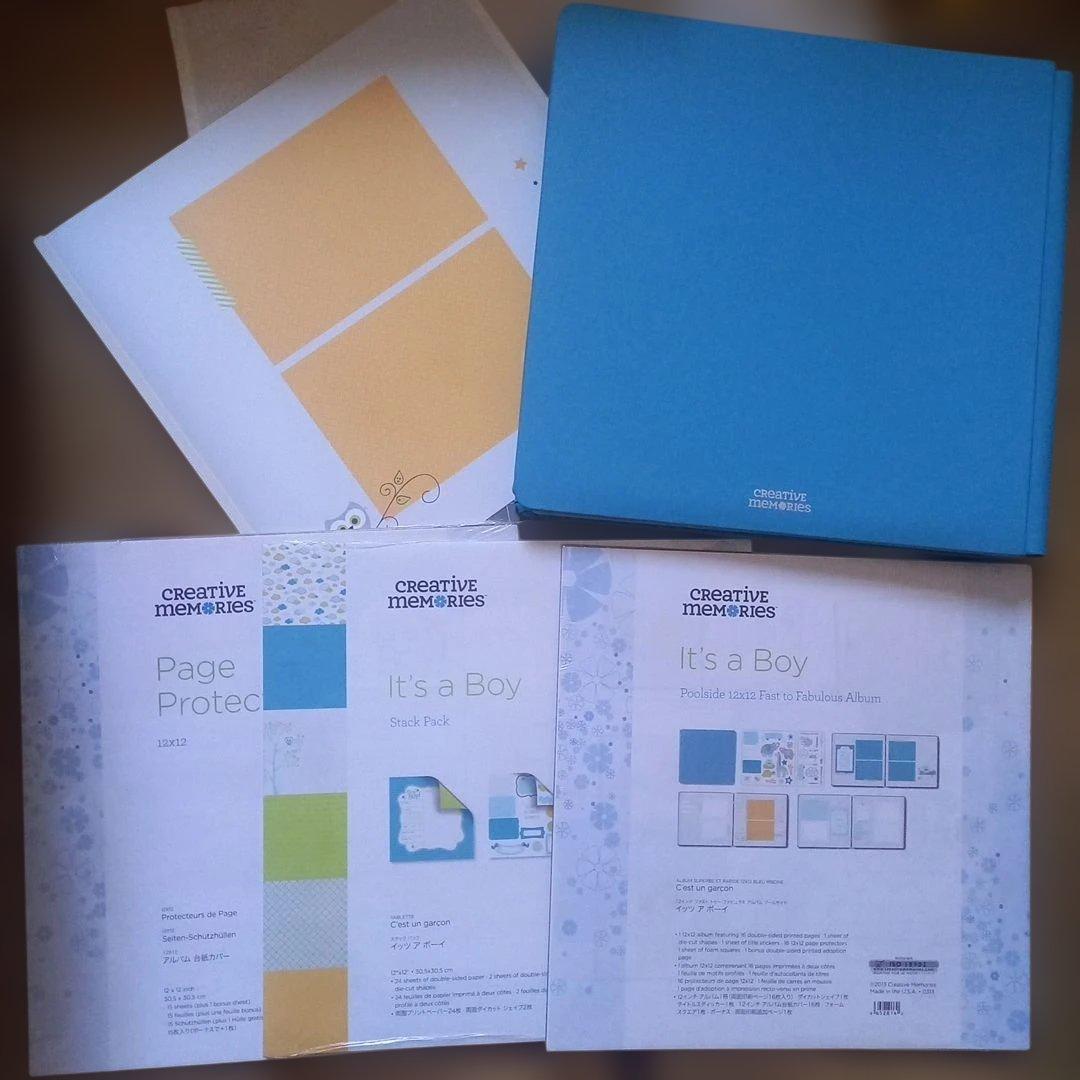 クリエイティブメモリーズ It's a Boy アルバムカバー&F2F台紙セット クリエイティブメモリーズ It's a Boy アルバムカバー&F2F台紙セット
