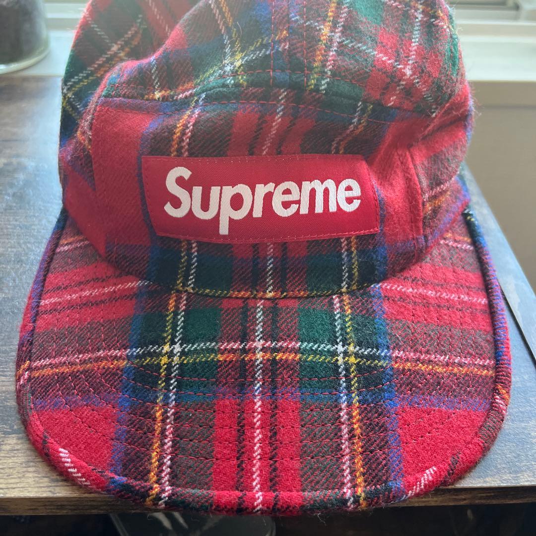 Supreme チェック柄キャップ