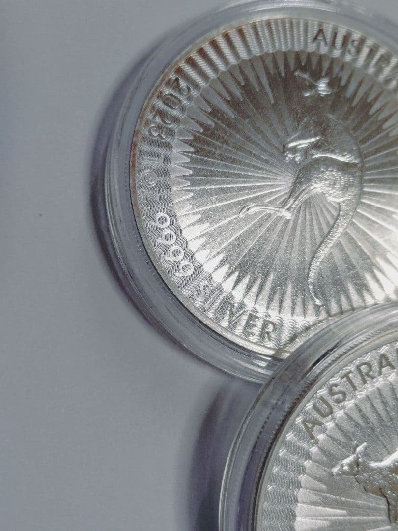 オーストラリア カンガルー銀貨 1オンス 2枚セット 2023年と2024年