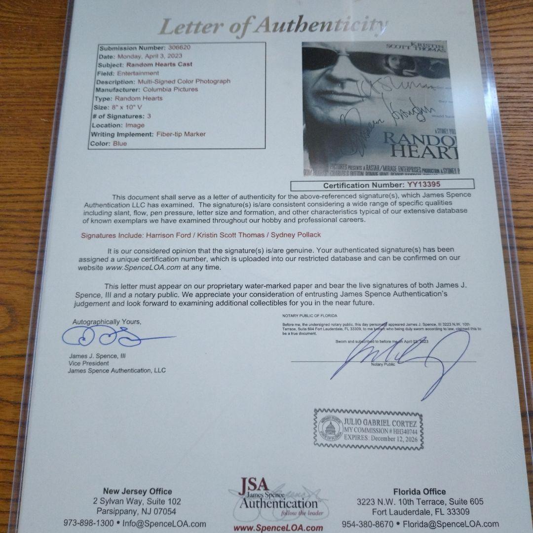 ハリソンフォード サイン オートグラフ コミコン SWAU 8×10インチ