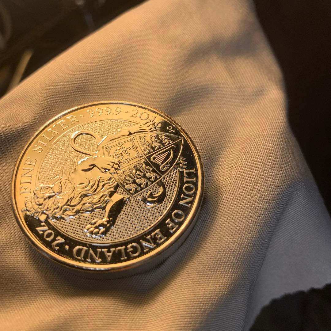 純銀貨 2オンス クイーンズビースト 2016 ライオン・イングランド M3