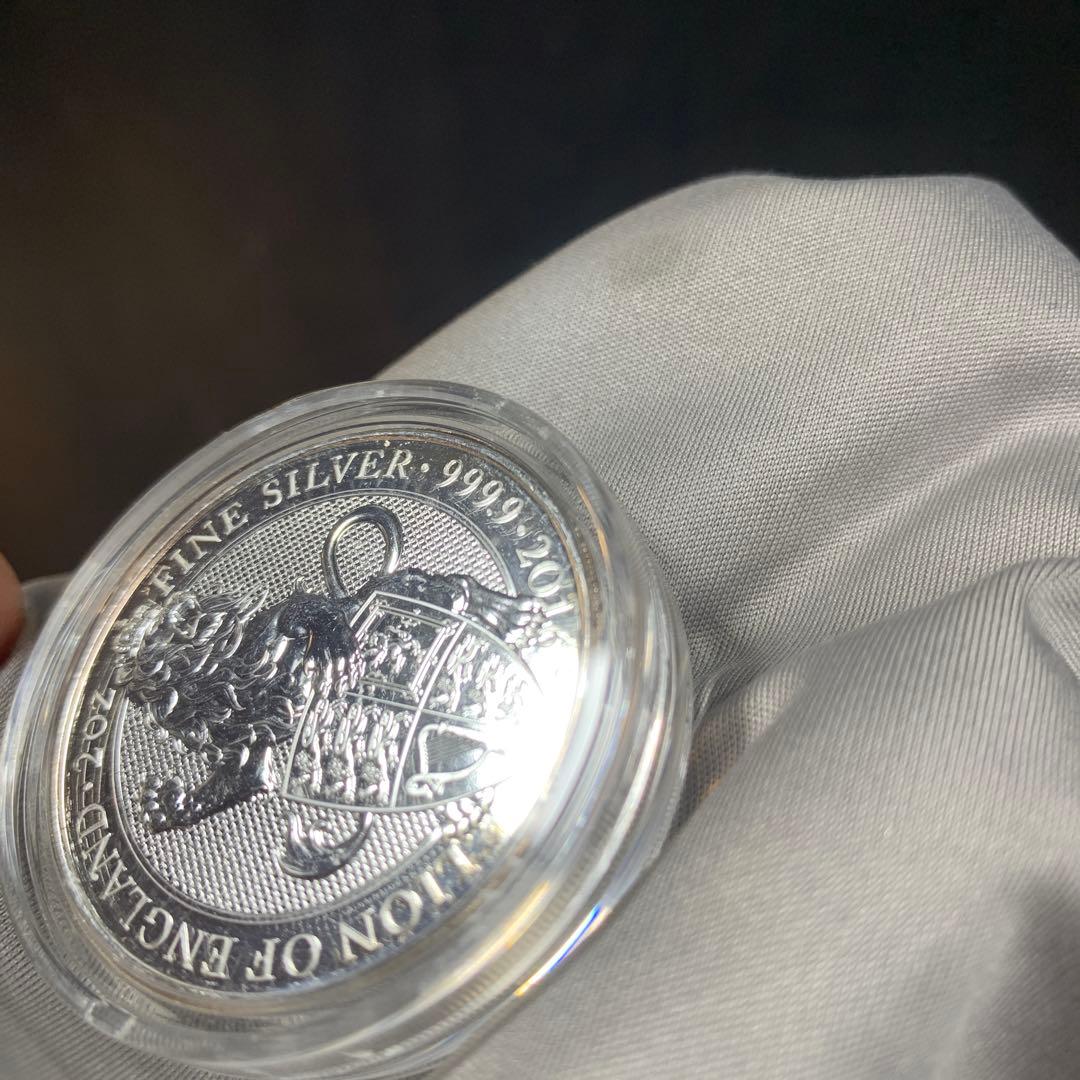 純銀貨 2オンス クイーンズビースト 2016 ライオン・イングランド M3