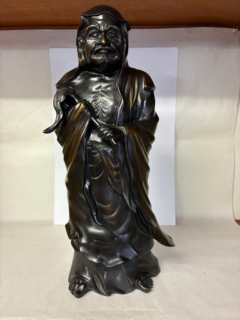 銅製:1尺7寸達磨大師(不良部有り)