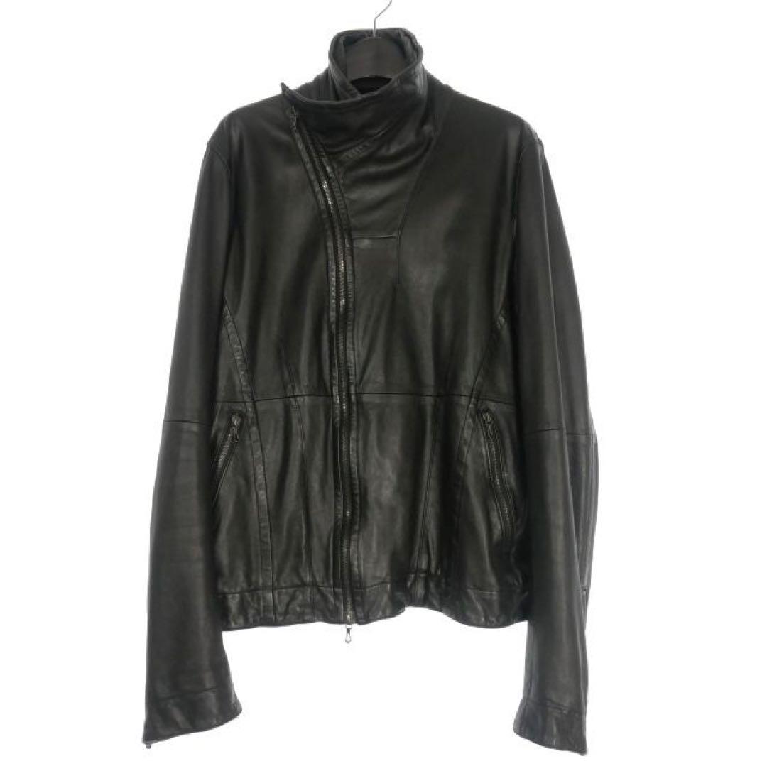 ユリウス JULIUS ジャットネックレザーライダースジャケット