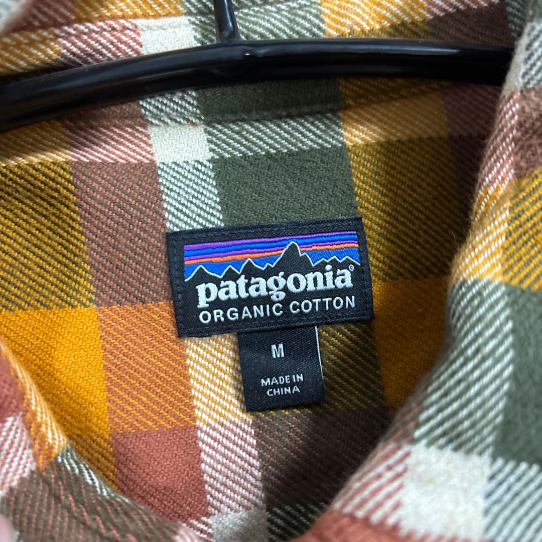 patagonia チェック柄ネルシャツ M - メルカリ
