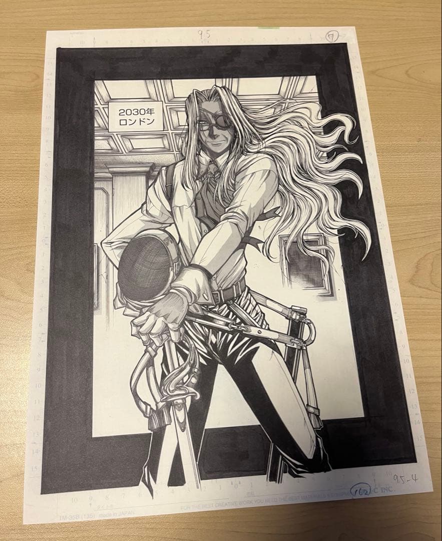 即購入可】ヘルシング HELLSING 平野耕太 複製原画 インテグラ - メルカリ
