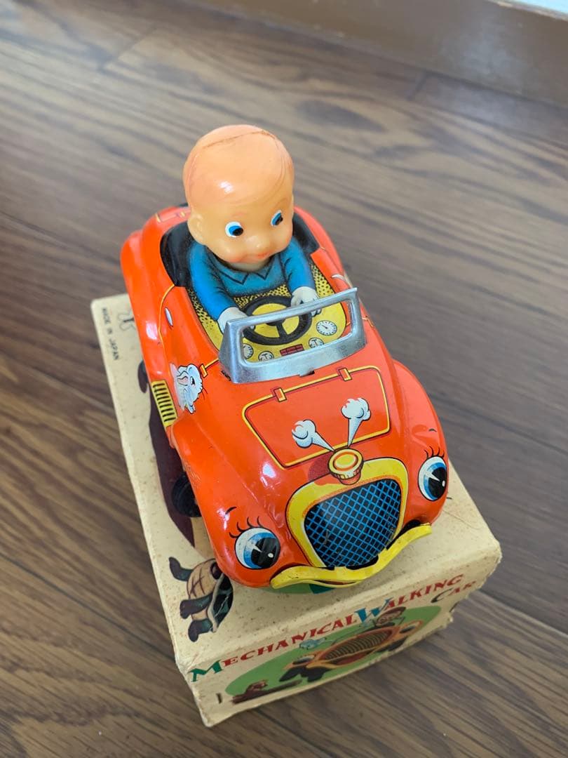ブリキの自動車(メカニカル・ウォーキング・カー)日本製
