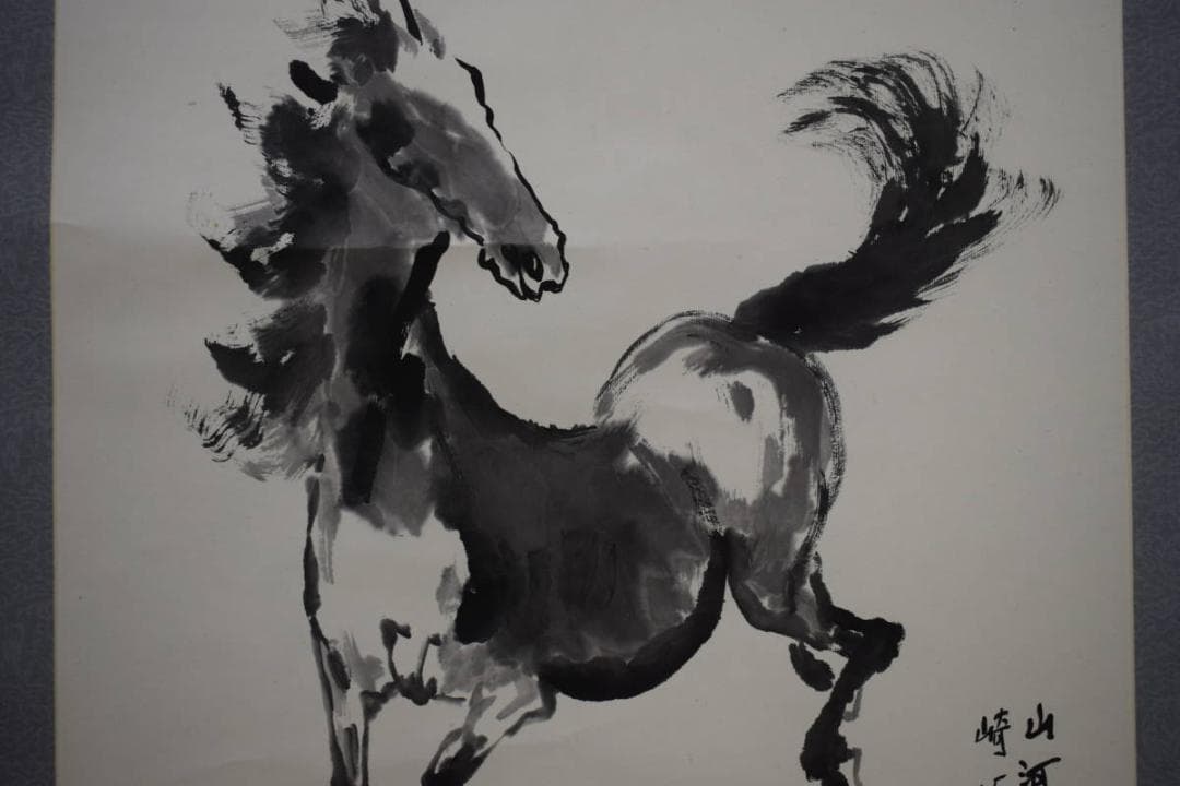 複製/徐悲鴻/馬画賛/工芸/中国画/唐画/布袋屋掛軸HI-85 複製/徐悲鴻/馬画賛/工芸/中国画/唐画/布袋屋掛軸HI-85 - メルカリ