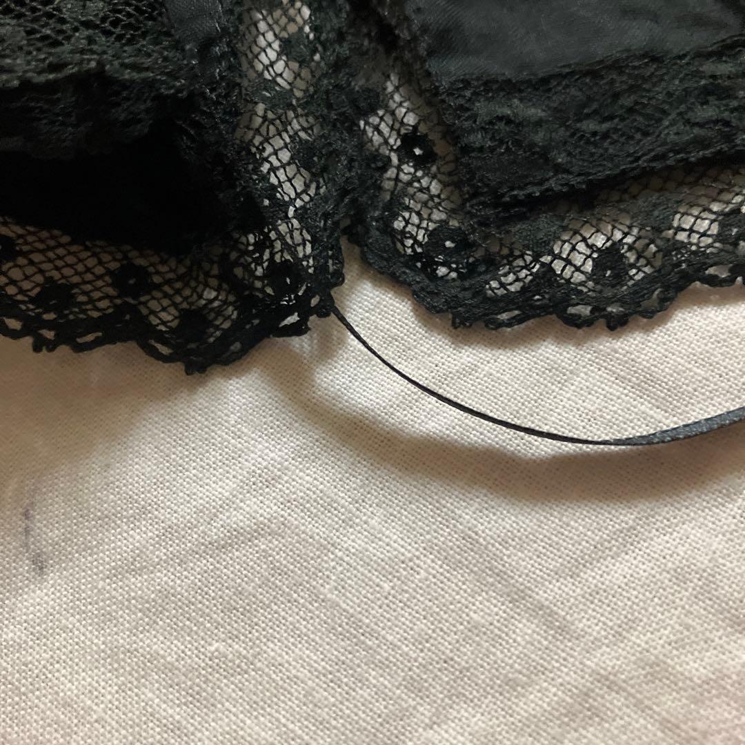 ピンクハウス 未使用品 綿ローン&フランス製?!レース黒生地
