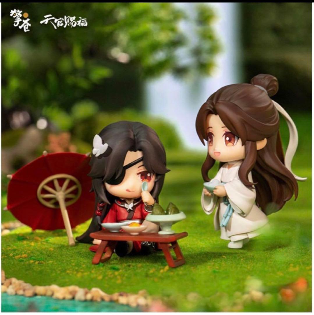 天官赐福 謝怜　花城　三郎 極楽雅宴　完成品Q版フィギュア