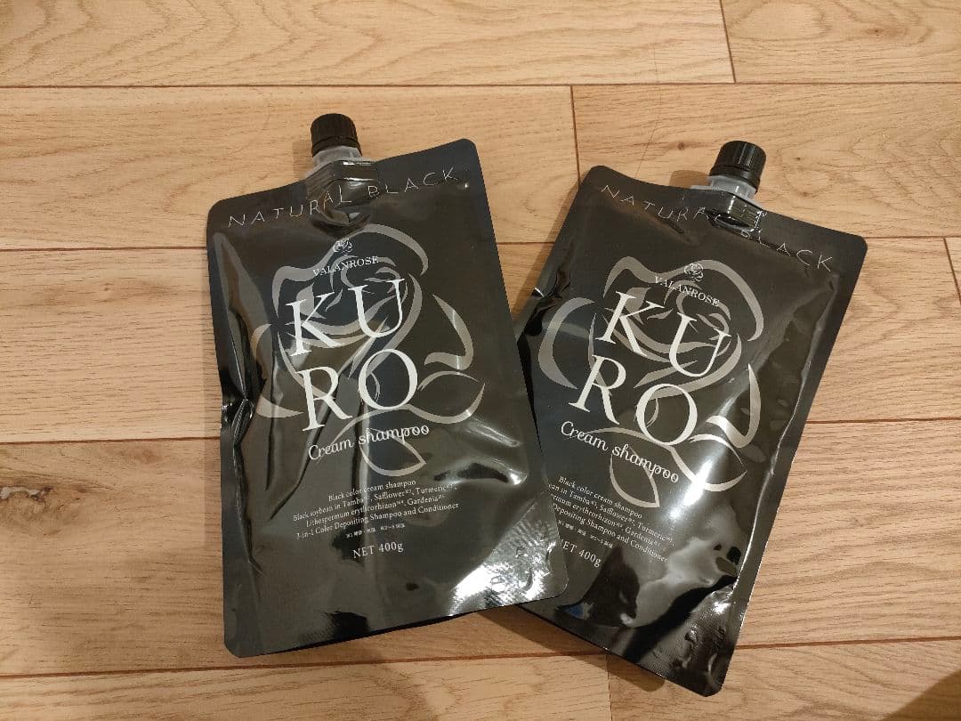 KURO クリームシャンプーナチュラルブラック 400ml 2個セット