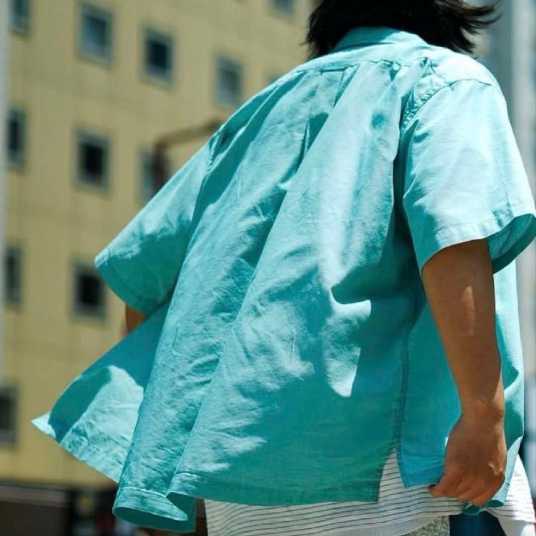 未使用品】ナナミカ オープンカラーパナマショートスリーブシャツ