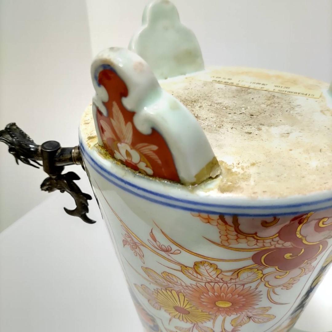 古伊万里 色絵菊花文ワインポット 17世紀 柿右衛門様式