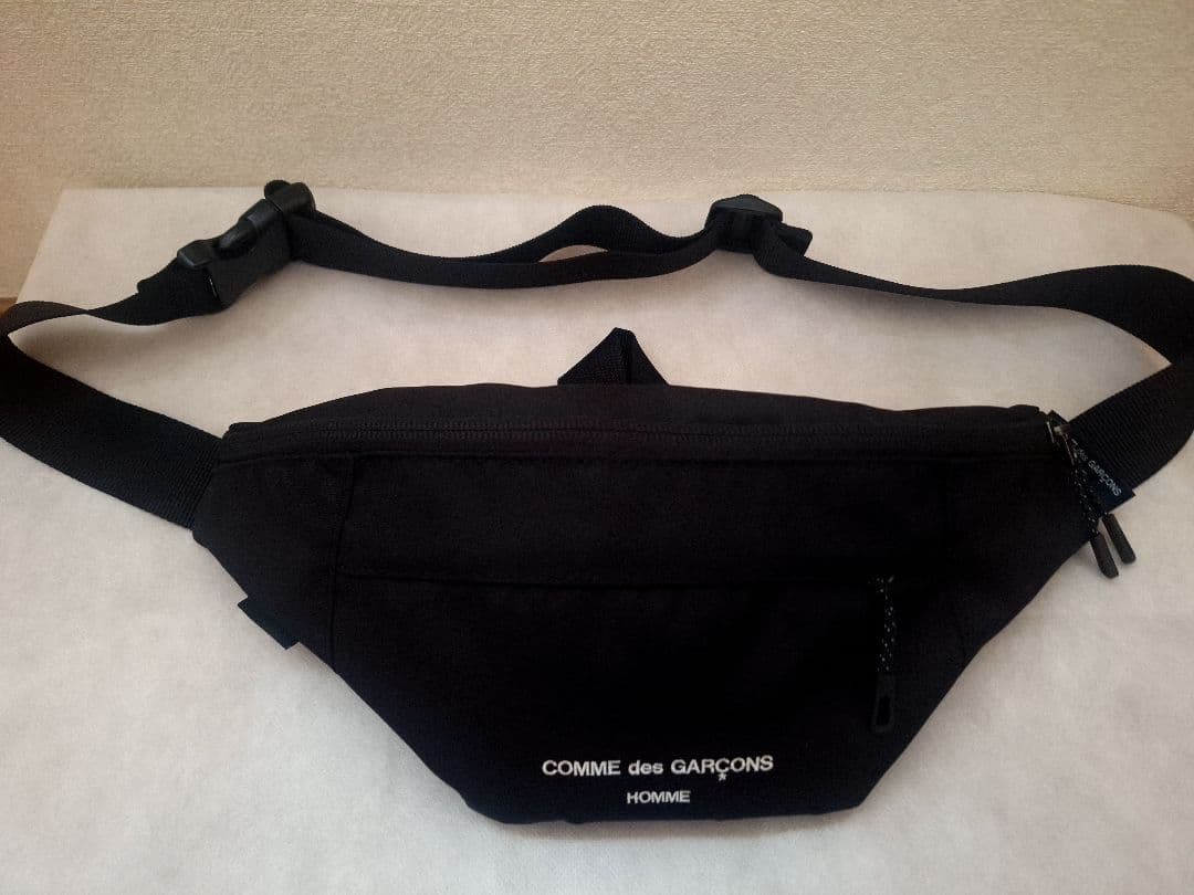 24AW COMME des GARÇONS HOMME ボディバッグ 人気の黒 COMME des GARCONS】HOMME オム LOGO ウエストBAG (COMME des GARCONS