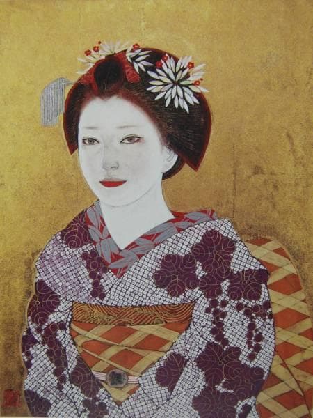 石本 正『舞妓』、希少レゾネ、高級額装付、版上サイン入り - メルカリ