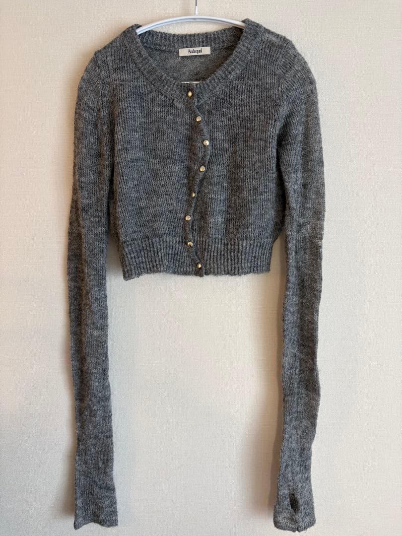 andequal wave design sheer knit グレー - メルカリ