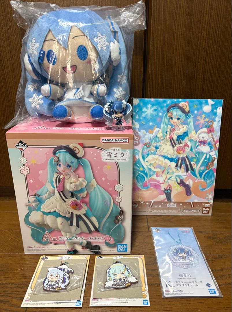 一番くじ 雪ミク 2026 A賞 フィギュア クリアポスター セット
