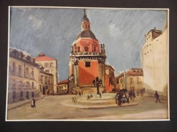 田村　孝之介、フィレンツェ、超希少画集画、新品額装付