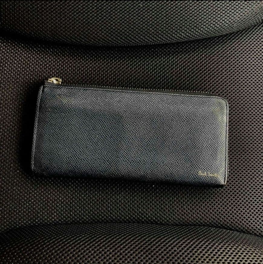 黒 合成繊維 長財布 ジッパー式 ナイルクロコダイルRFロングウォレット（ラウンドファスナー長財布