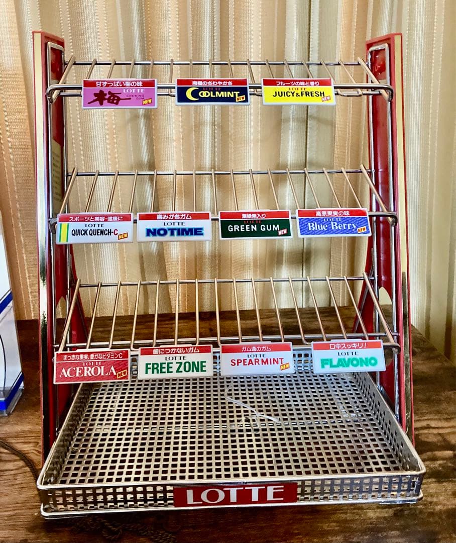 昭和レトロ　ロッテガム　商品棚　未使用　非売品　ディスプレイ　極美品