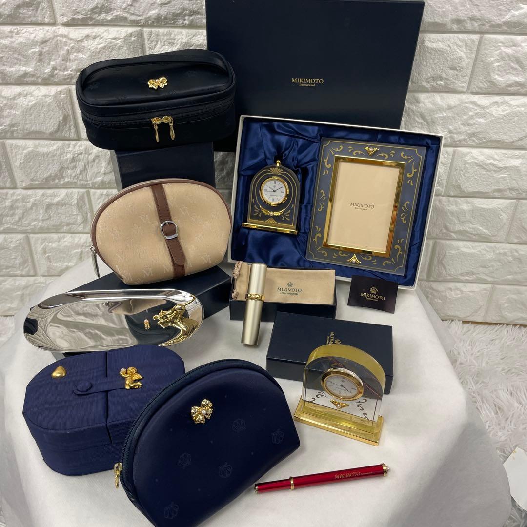 MIKIMOTO/置き時計、フォトフレーム、コスメポーチ、ノベルティ品、10点