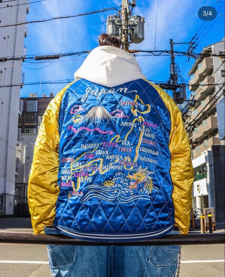 週末限定値下げ　Lサイズ　新品　スカジャン SAPEur サプール リバーシブル