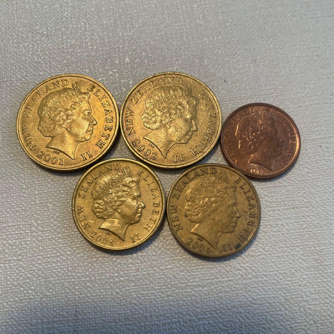 ニュージーランド 硬貨 セット 1ドル 2ドル 5セント - メルカリ