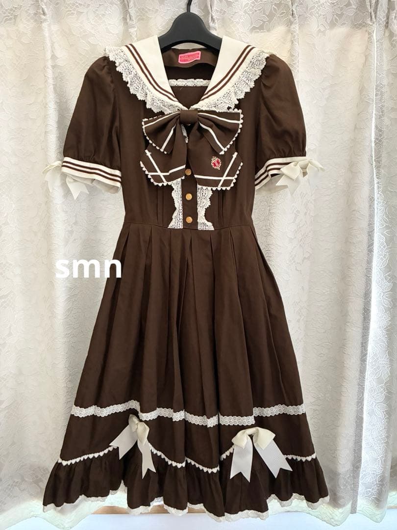baby クラシックセーラーワンピース　ブラウン