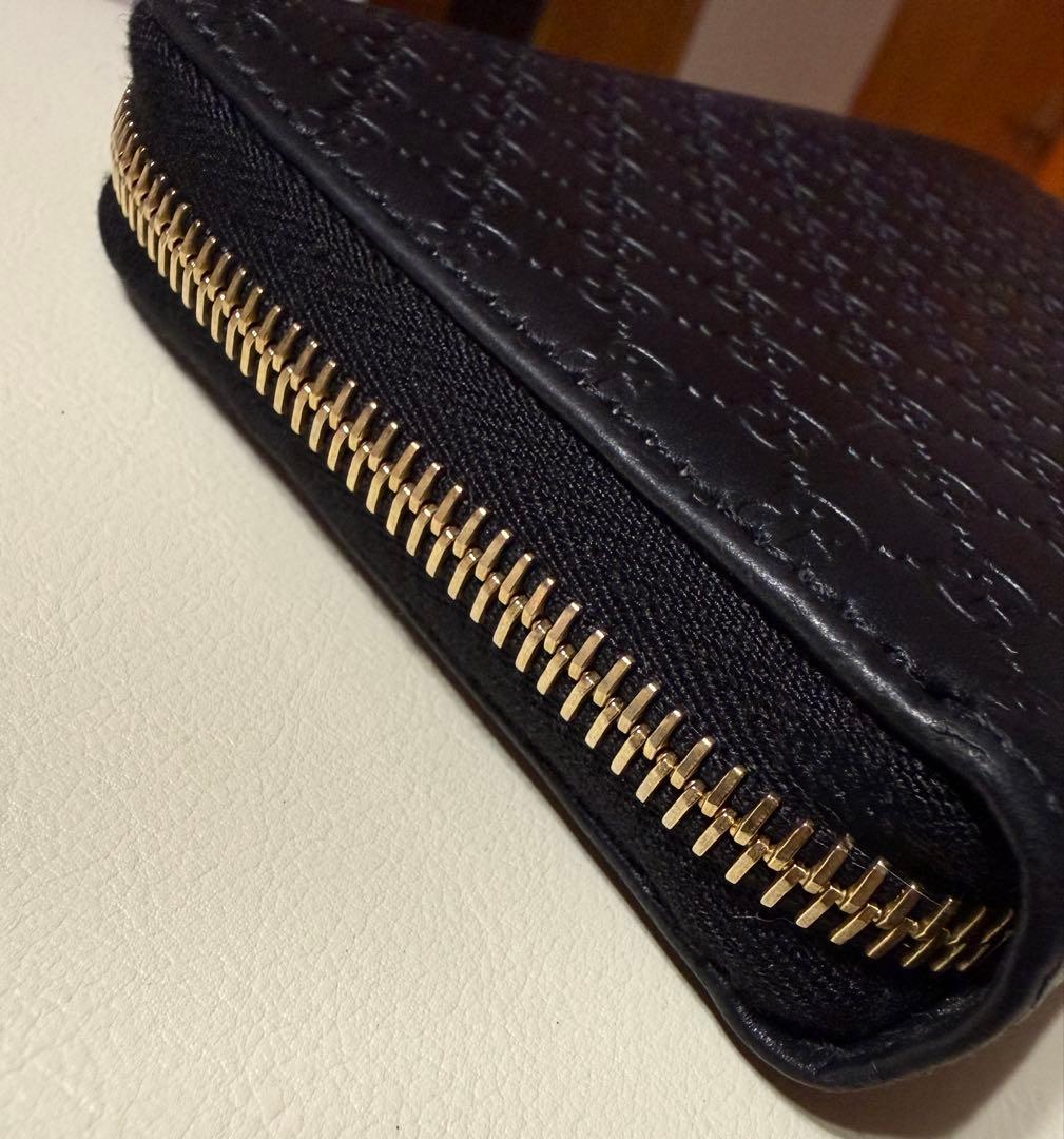 GUCCI GGパターン 黒 レザー長財布 - メルカリ