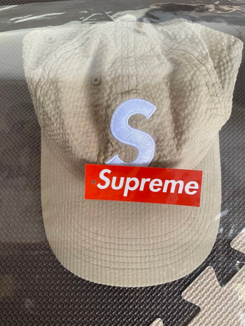 帽子 Supreme Seersucker S Logo 6-Panel \"Tan\"