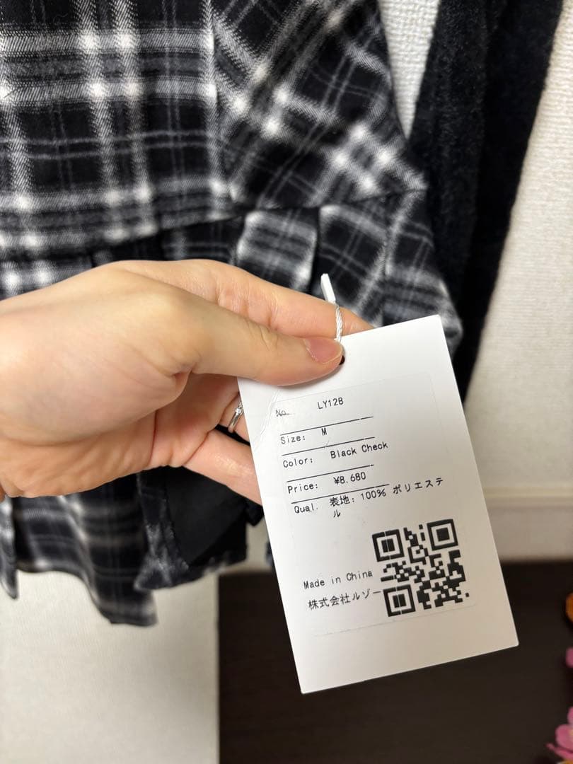 BunnyLis ファーボレロ×チェックミニワンピ Mサイズ - メルカリ