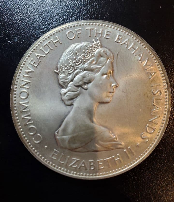 バハマ5ドル銀貨　925