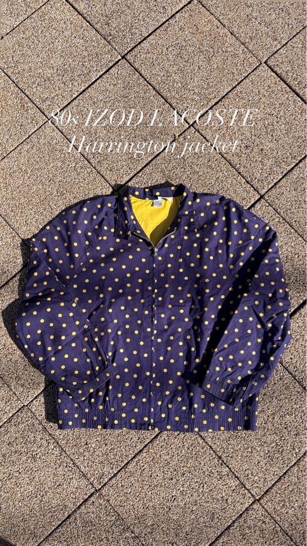 激レア　LACOSTE Harrington Jacket ネイビー/イエロー