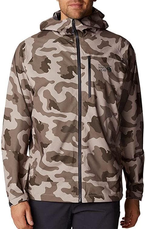 マウンテンハードウェア ストレッチ レインジャケット Sサイズ 合羽 カモフラ