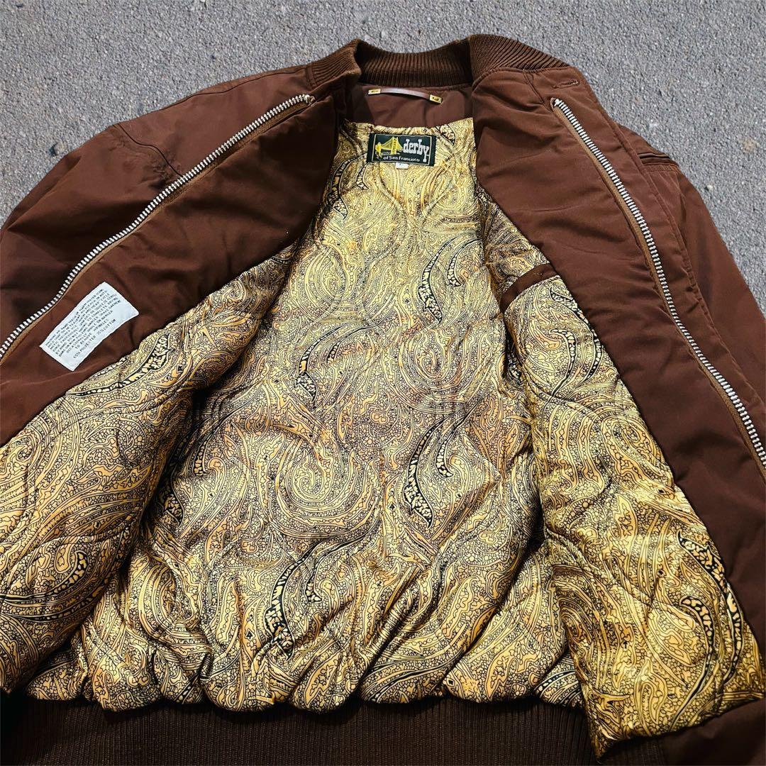 美品Derby of Sanfrancisco ダービージャケット ペイズリー茶 - メルカリ