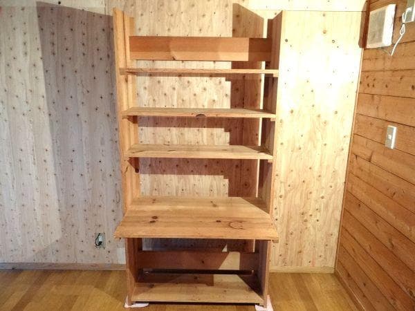 80年代 ビンテージ オールド 天然木 パソコンディスク 本棚 レトロ 当時物