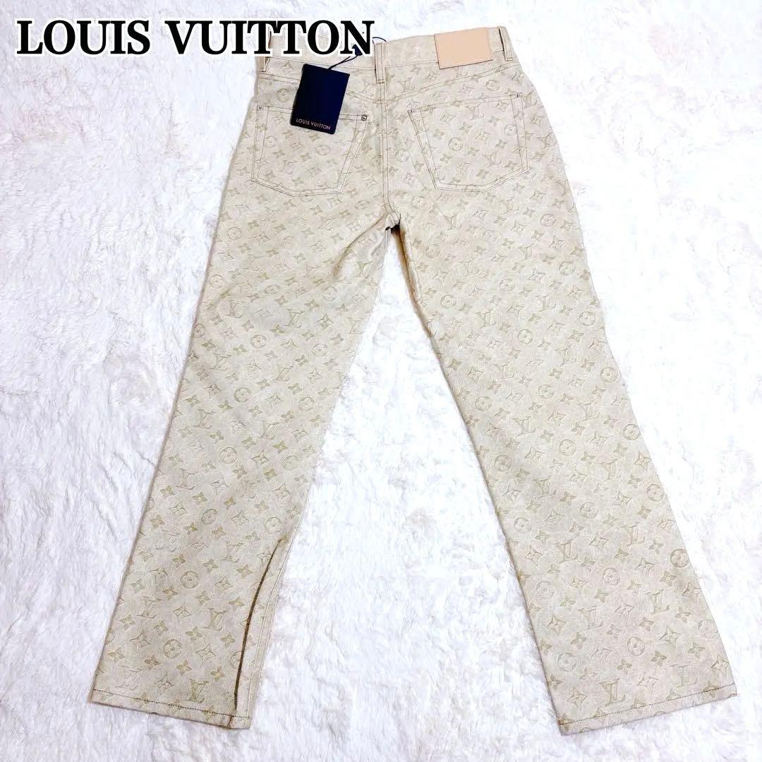 【2025年モデル】ルイヴィトン デニム size 36モノグラム柄　アイボリー