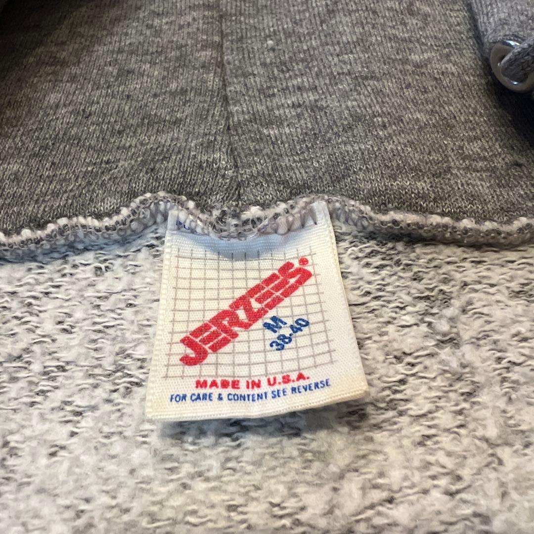 美品90s☆ JERZEES アルミジップパーカー☆USA製