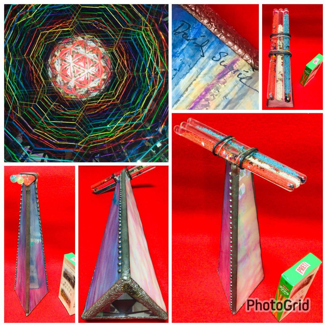 アメリカ人気作家一点物 万華鏡 ビンテージステンドグラス仕様 上級モデル 美品 これが“本当の”ステンドグラス！あのおしゃれなランプシェードって実は