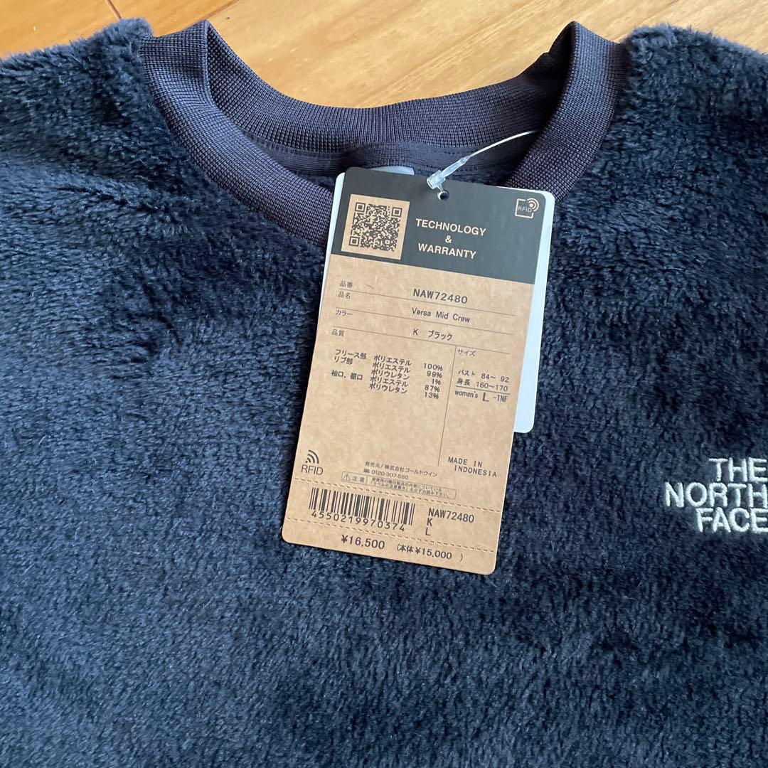 The North Face バーサミットクルー　ブラック L タグ付きです