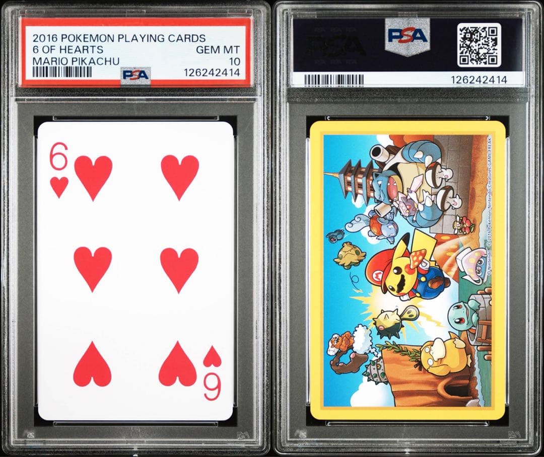 PSA10】ポケモン×任天堂 2016年マリオピカチュウトランプ ❤️6 - メルカリ