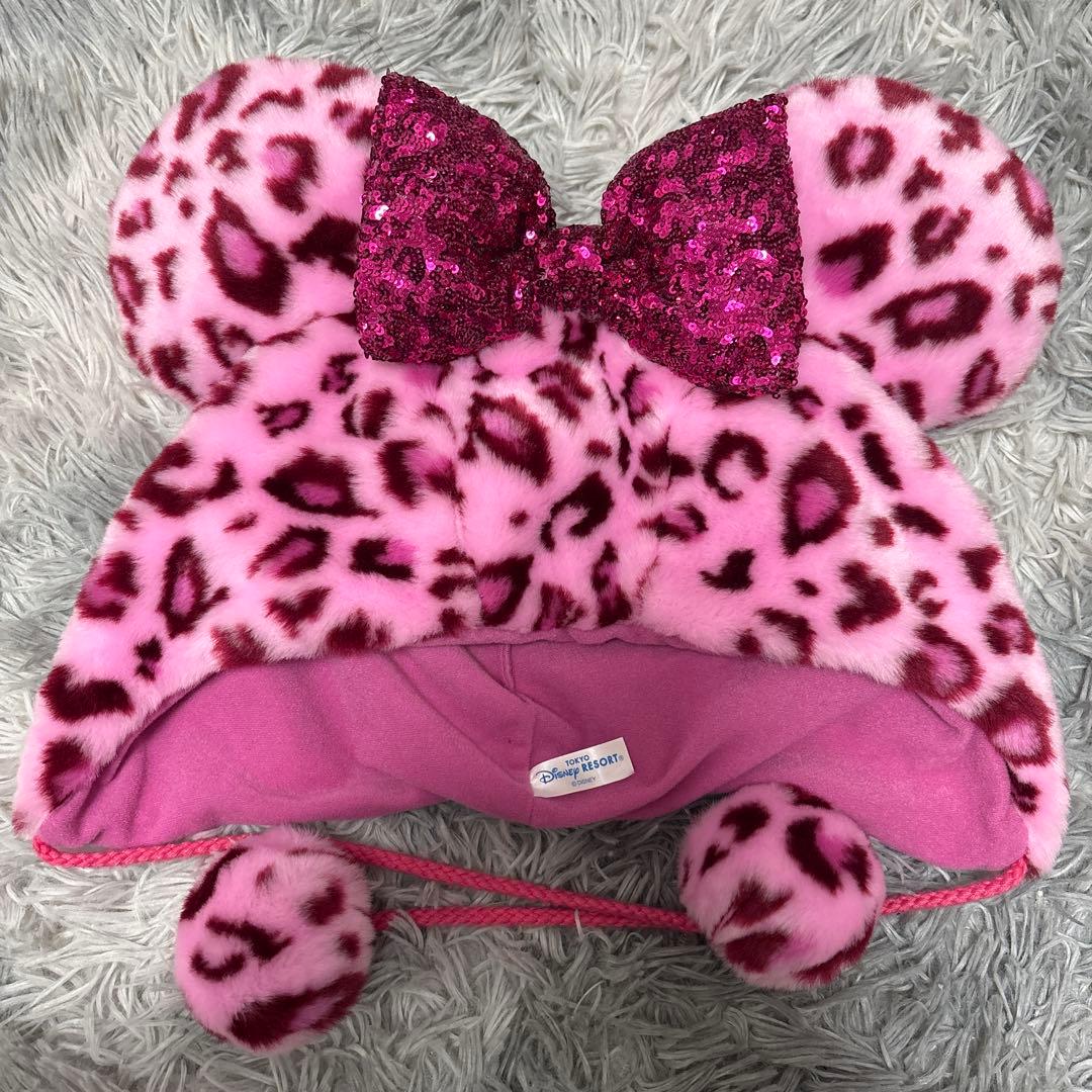 ディズニー ヒョウ柄ミニーちゃん ファンキャップ