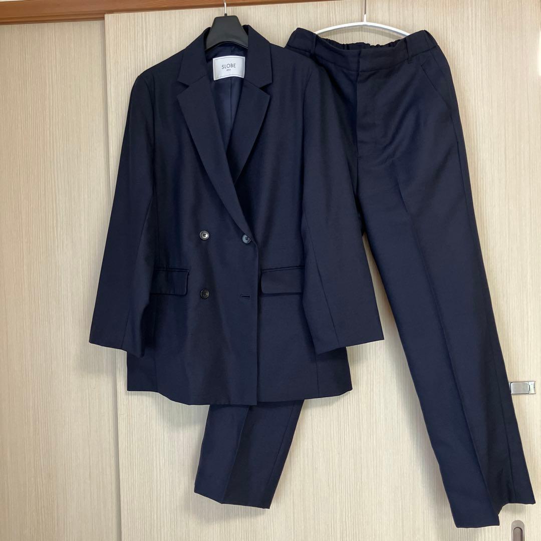 SLOBE IENA パンツスーツ　ネイビー　38