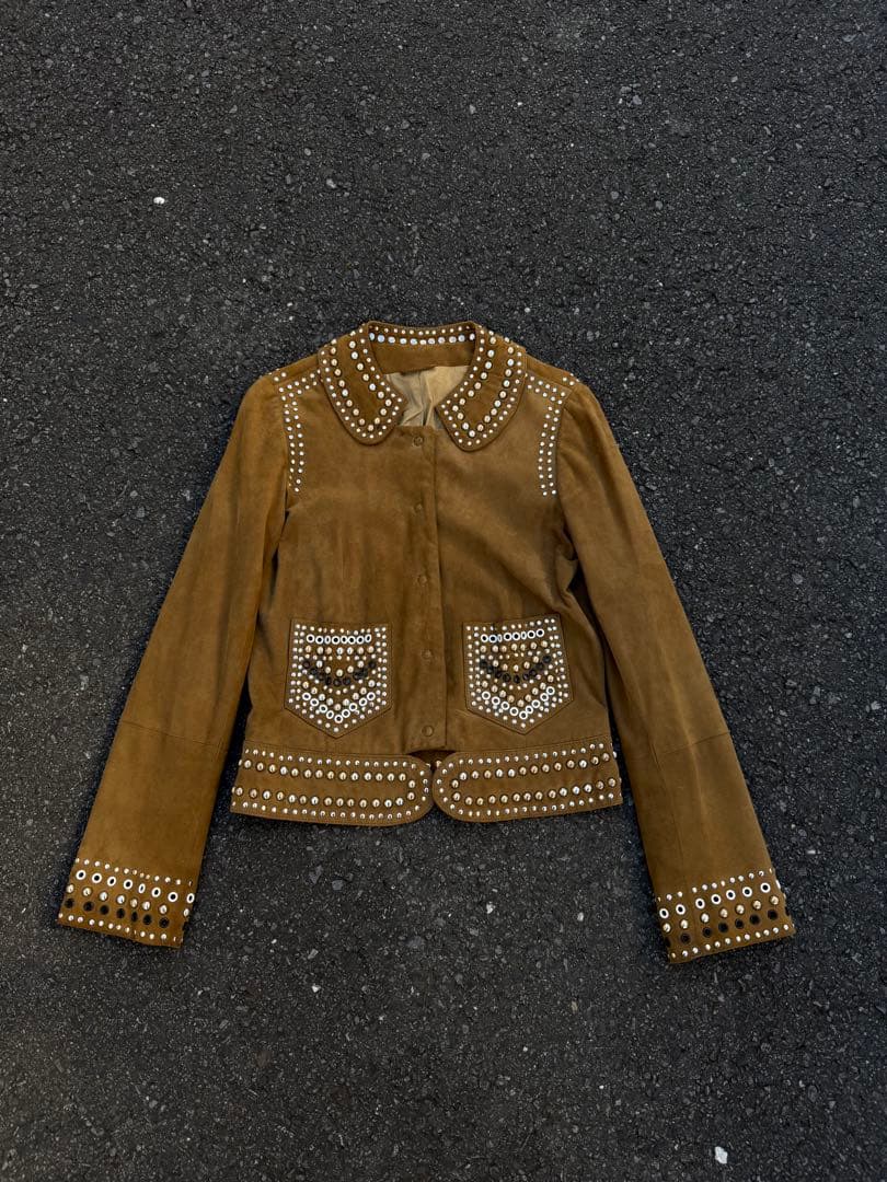 90s vintage archive スタッズブルゾン