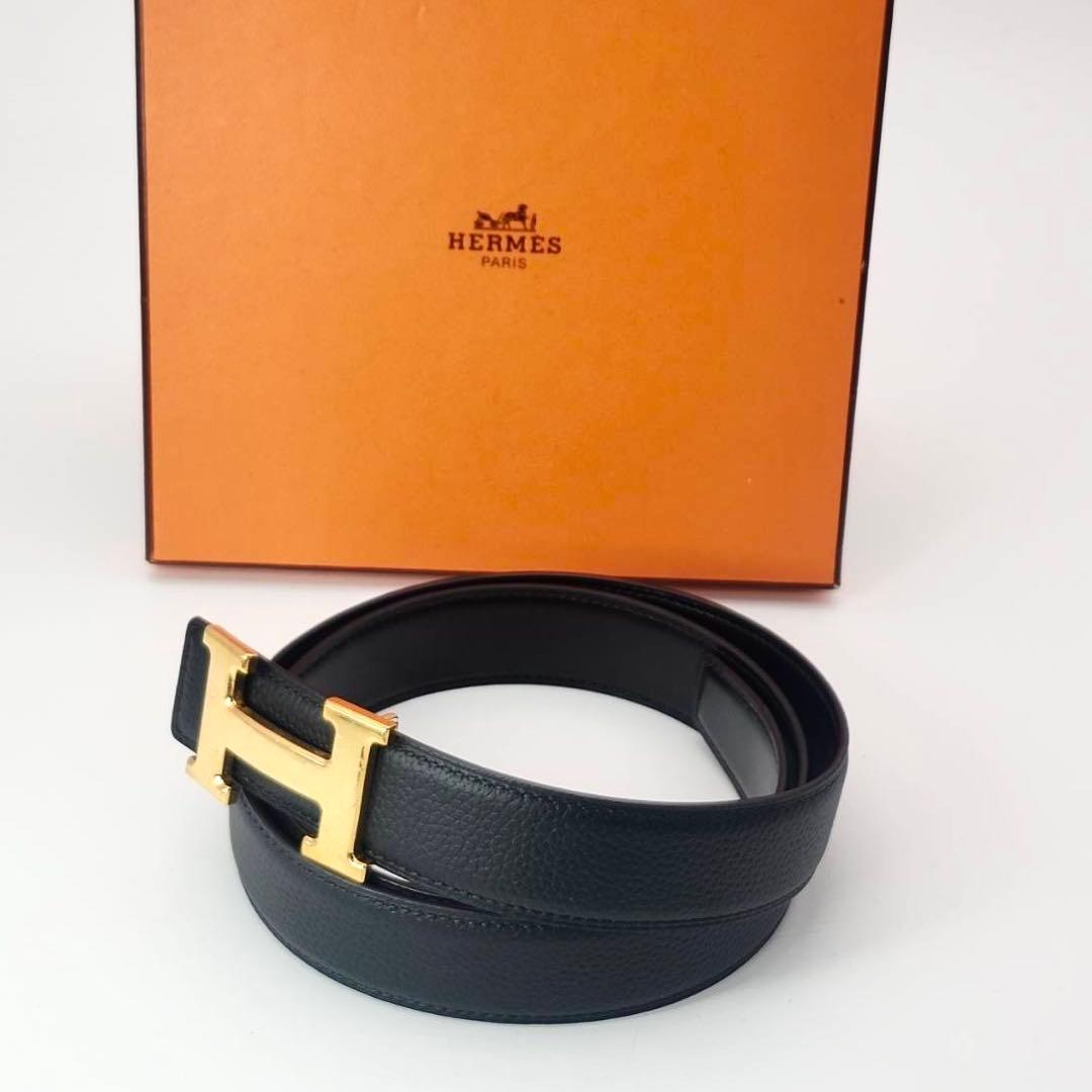 新品ベルト　エルメス　Hロゴ　コンスタンス　ゴールド　ユニセックス　レザー
