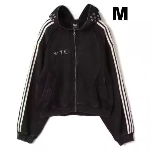 Thug club × adidas zipup パーカー ブラック