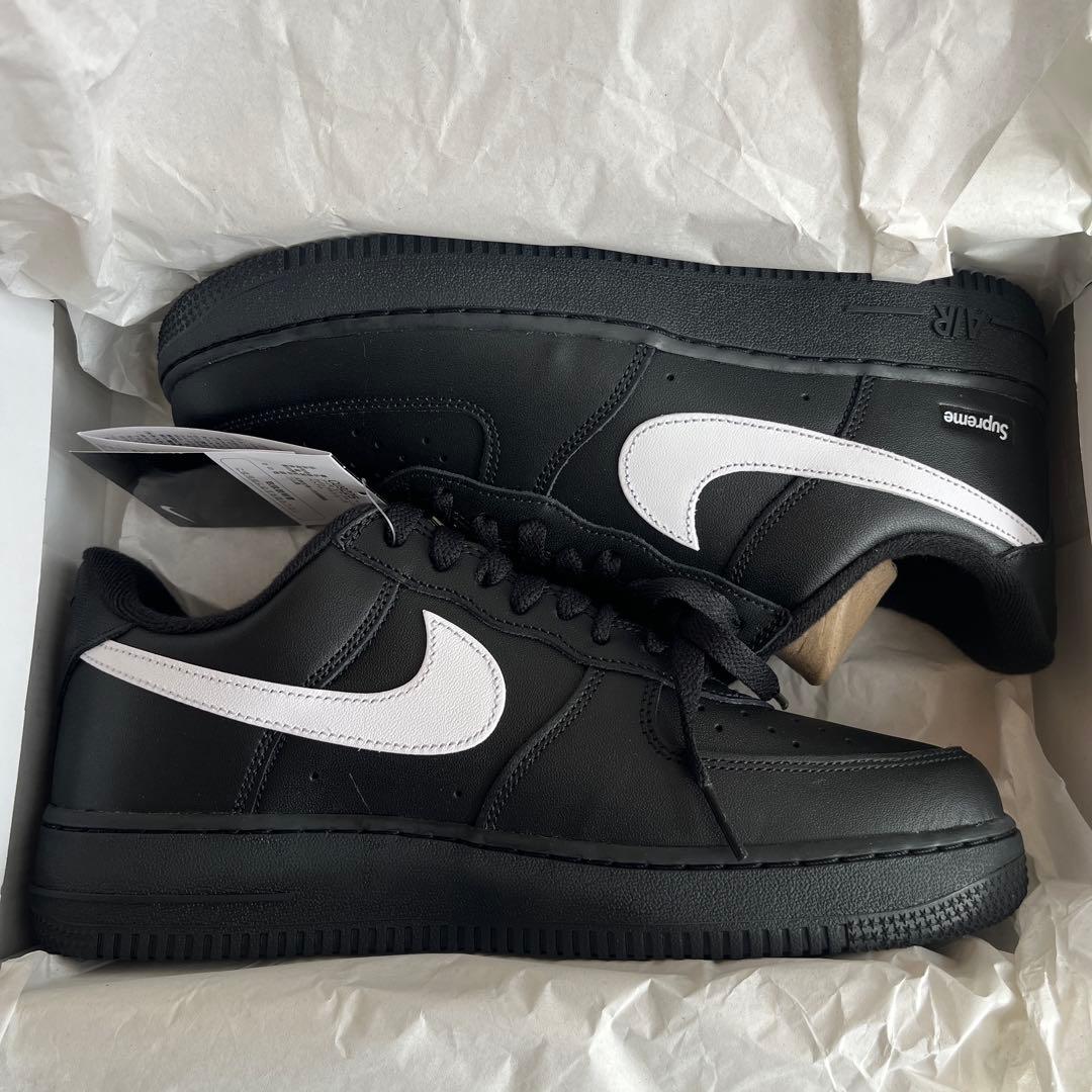 靴 Supreme Nike Air Force 1 Low Black 26.0